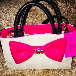 Authentic Betsey Johnson Bow Bowler Handbag